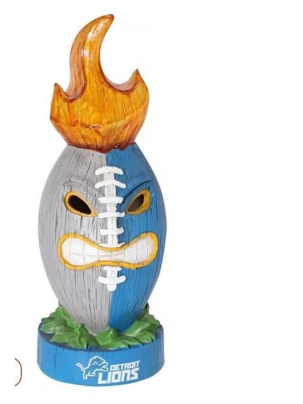 Detroit Lions NFL 12" Tiki Totem Lighted Football FIGURE